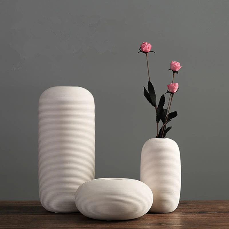 New Porcelain Creativity Simple-Modern Style White Vases Ceramic Tabletop for Wedding Home Decoration Chinese Jingdezhen | Дом и сад