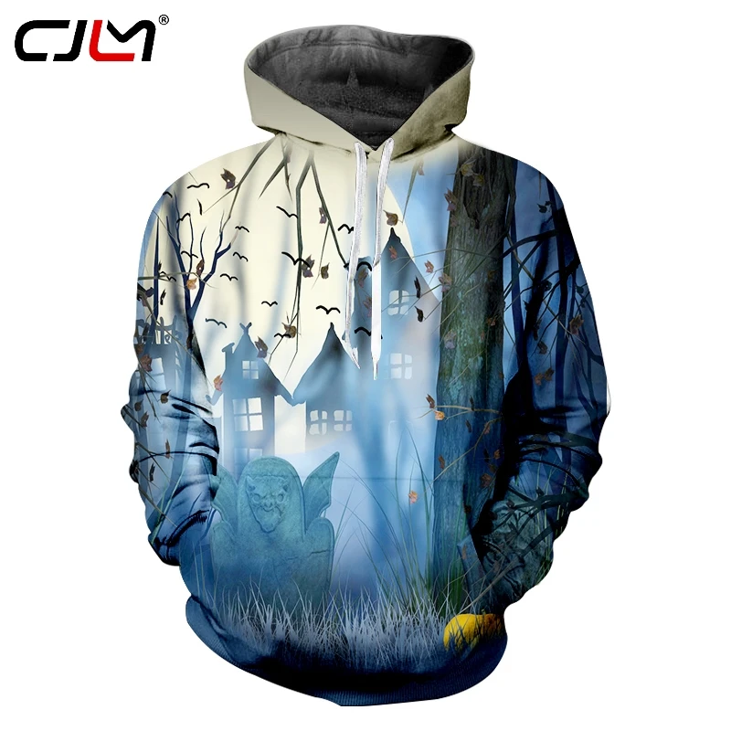 CJLM осенние новые стильные мужские креативные спортивные толстовки на Хэллоуин с