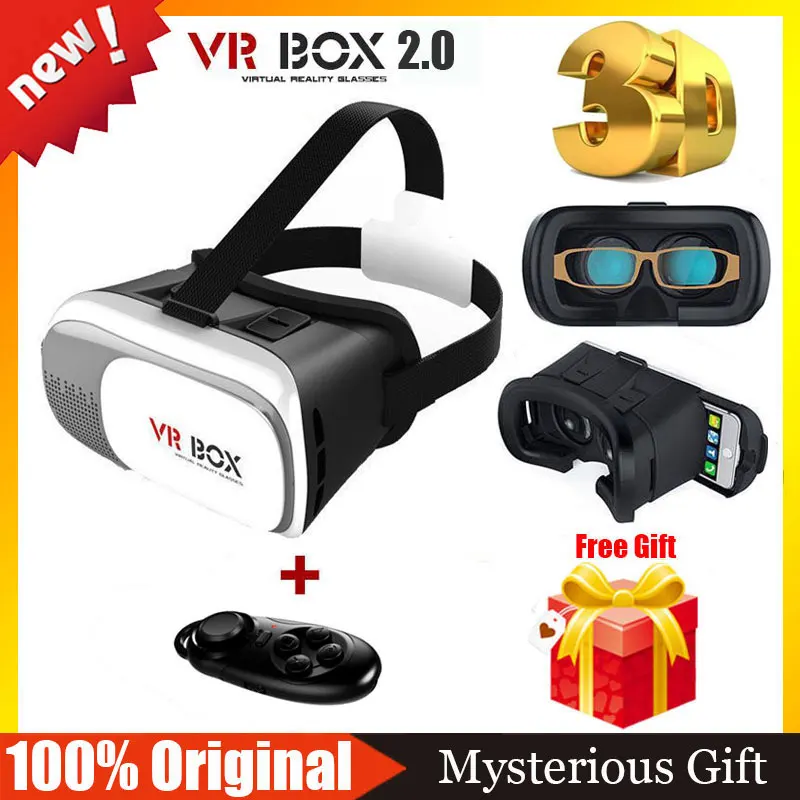 100% Оригинальный VR 2.0 Виртуальная Реальность 3D Очки vr шлем shinecon бобо z4 3.0 + bluetooth