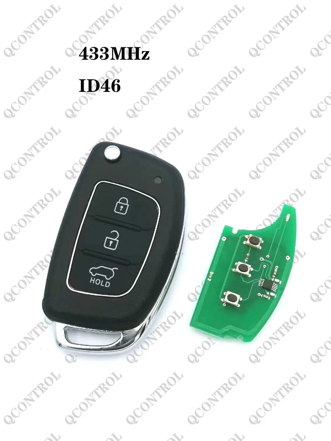

Пульт дистанционного управления QCONTROL для автомобиля HYUNDAI ix25 с чипом ID46 433 МГц