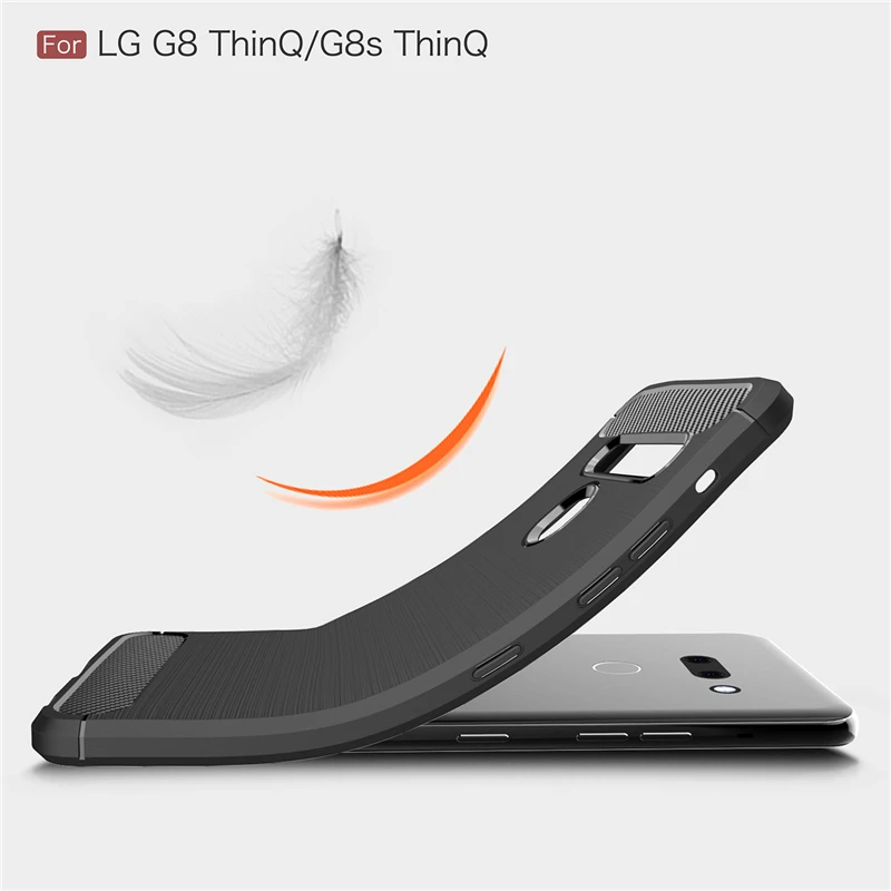 Чехол для LG G8 Модный чехол из углеродного волокна ThinQ/G8 силиконовый резиновый ThinQ 6