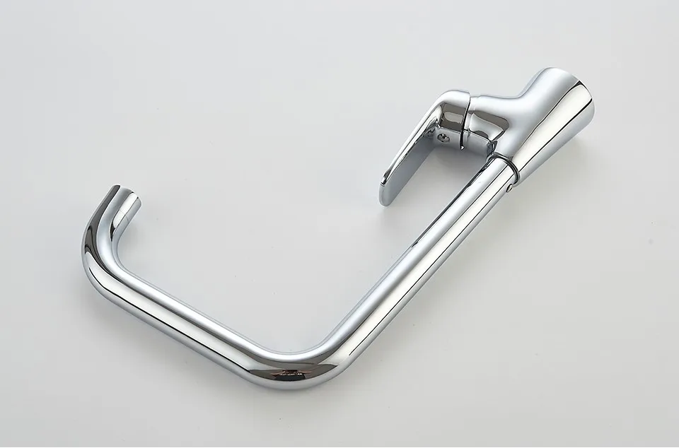 LEDEME Смеситель для кухни высокий с гайкой латунь Цвет: хром L4048