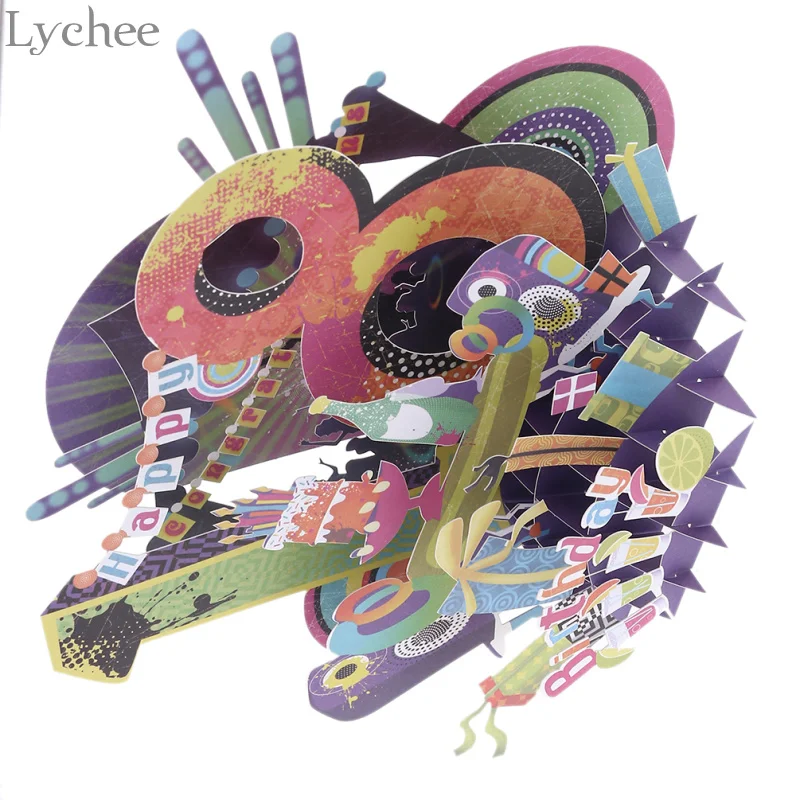 Поздравительная открытка Lychee Life на 18 й день рождения 3D бумажные открытки с
