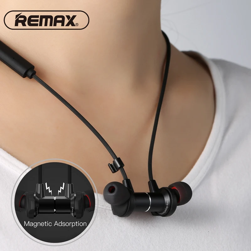Беспроводные Bluetooth-наушники Remax магнитные спортивные наушники-вкладыши HD стерео