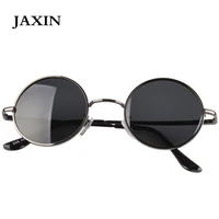 jaxin retro polarized round sunglasses men black classic sun glasses women brand design travel metal frame goggles uv400 okulary