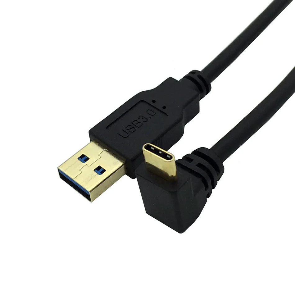 Позолоченный USB 3 0 (Type A) штекер USB3.1 C) папа 90 градусов кабель для синхронизации