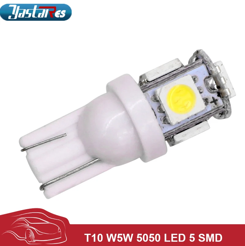 1 шт. автомобильная лампа T10 5SMD DC 12V 2W 5050 5 SMD 192 168 194 W5W
