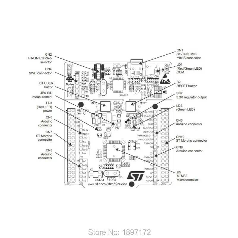 Официальная демо плата ST Φ STM32F411RE для Arduino Cortex|demo board|board boardboard for arduino |