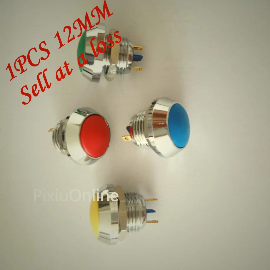 

1pcs/lot L253 12mm Spherical Stainless Steel Metal Push Button Switch Car Modification Horn Automatic Reset 250V 2A Welding