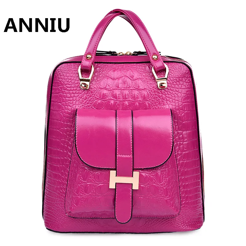 Женский рюкзак ANNIU из искусственной кожи на плечо с ремнем|brand leather backpack|designer