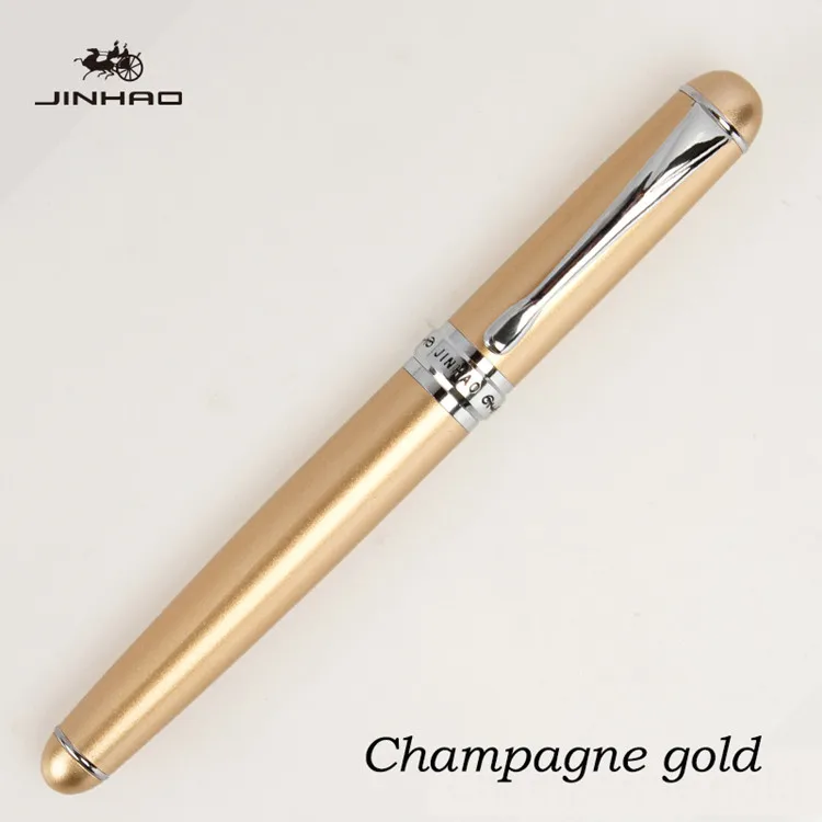 As shown Jinhao750 новая квадратная красная ледяная металлическая средняя перьевая офисная деловая ручка чернильная ручка Caligraphy ручка Подарочная ручка можно настроить логотип - Цвет: As shown