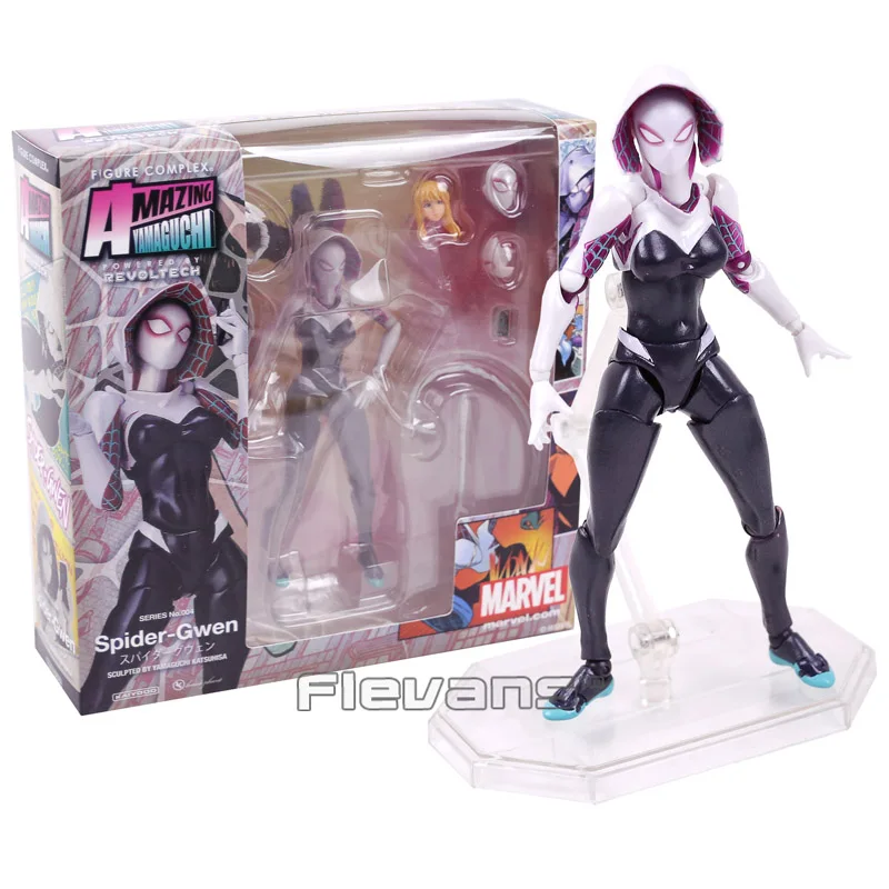 

Revoltech Series NO.004 SpiderMan Gwen Stacy Spider Gwen PVC Action Figure Collectible Model Toy 15cm