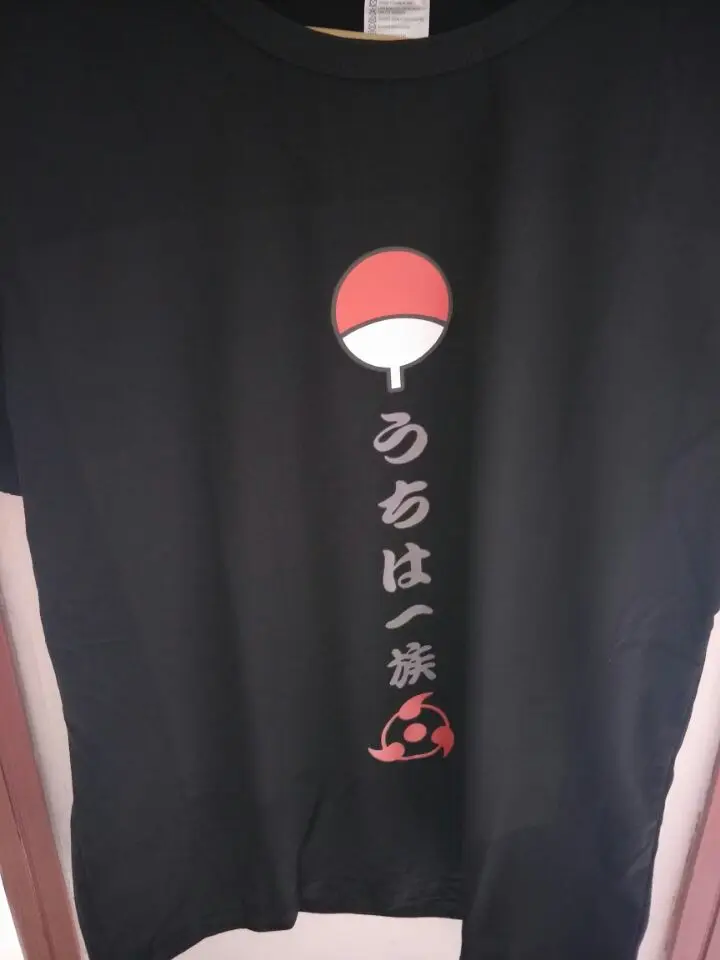 Новая футболка с Наруто Аниме SASUKE Uchiha мужская хлопковая летняя свободная wo мужские футболки