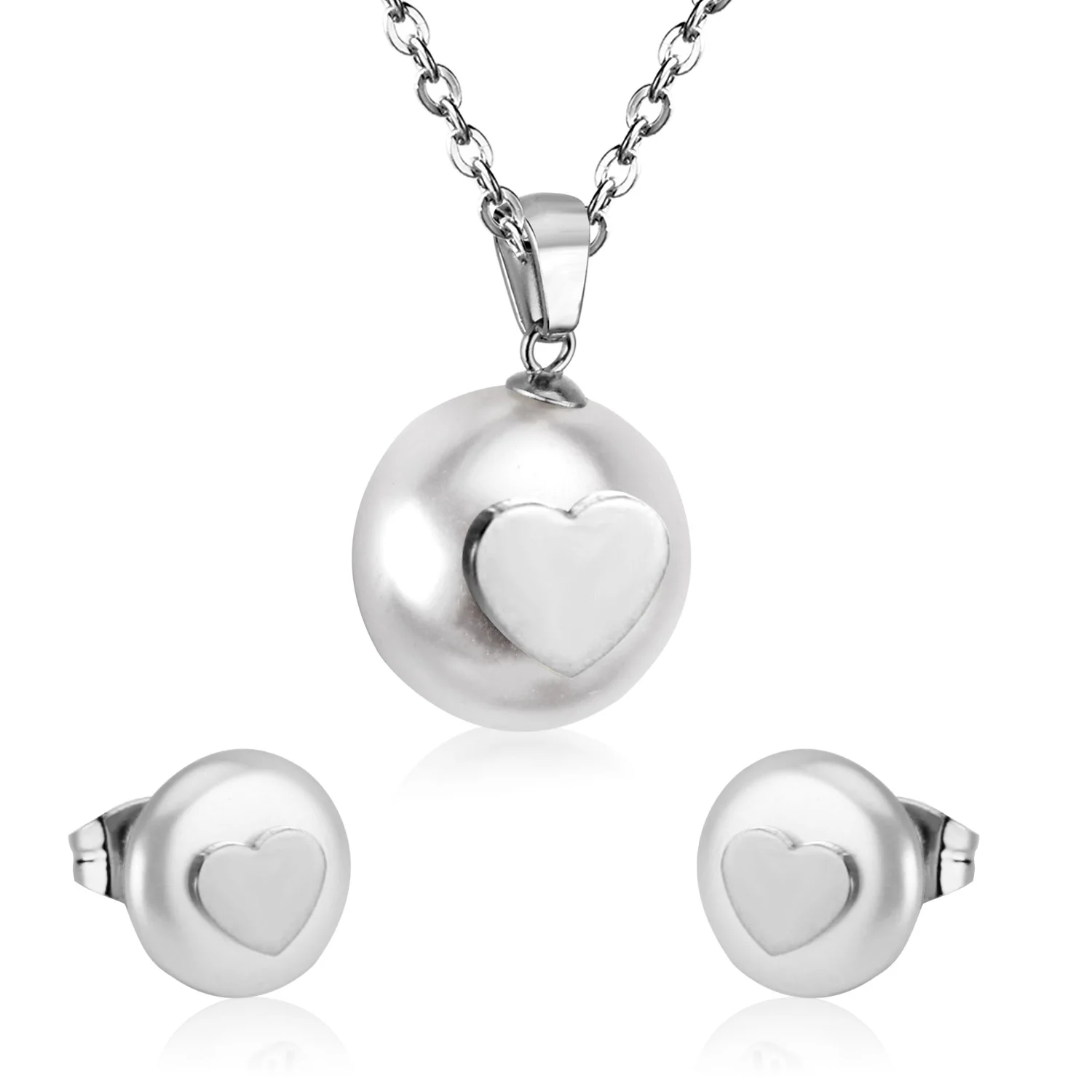 Женское Ожерелье из нержавеющей стали LUXUSTEEL ожерелье с имитацией жемчуга в виде