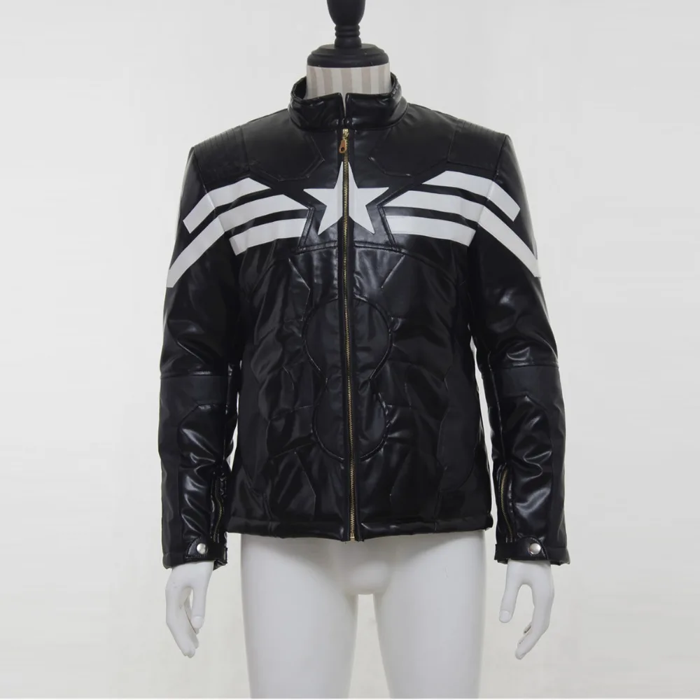 Мужской костюм супергероя Мстителей на Хэллоуин кожаный для косплея Стива