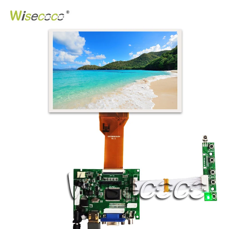 

7 inch LCD Display Screen 800*480 AT070TN90 92 94 Monitor Remote Driver Board 2AV VGA For Lattepanda Raspberry Pi 3 2