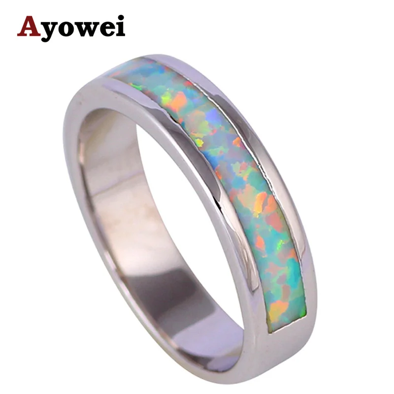 Летние Стильные великолепные кольца для женщин Розовый огненный опал серебряные