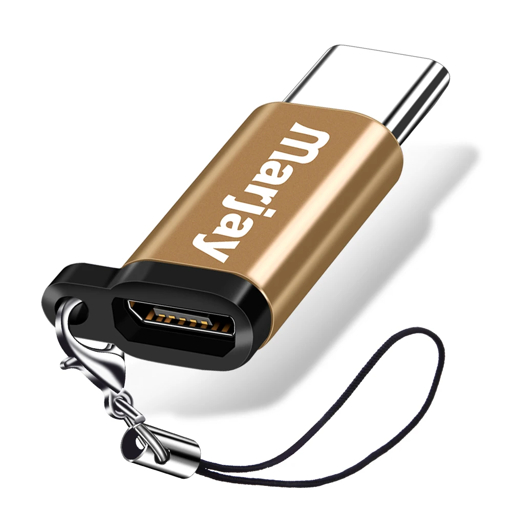 Gold Marjay OTG mini type C Кабель-адаптер для Xiaomi 9 8 USB 3,0 OTG адаптер для samsung S8 S9 S10 USB-c адаптер для huawei P20 lite - Color: Gold