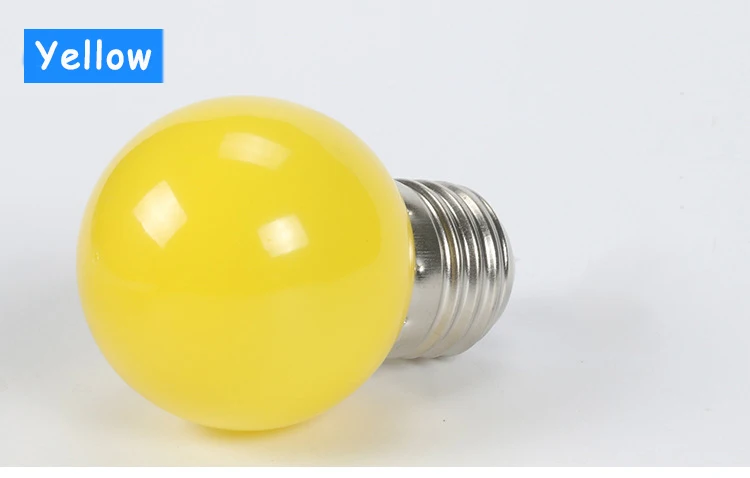 Yellow 20 штук E27 светодиодный лампы 220V G45 красочные лампада RGB светодиодный светильник SMD 2835 красочные лампы вспышки светильник Lamparas светодиодный потолочный светильник - Испускаемый цвет: Yellow