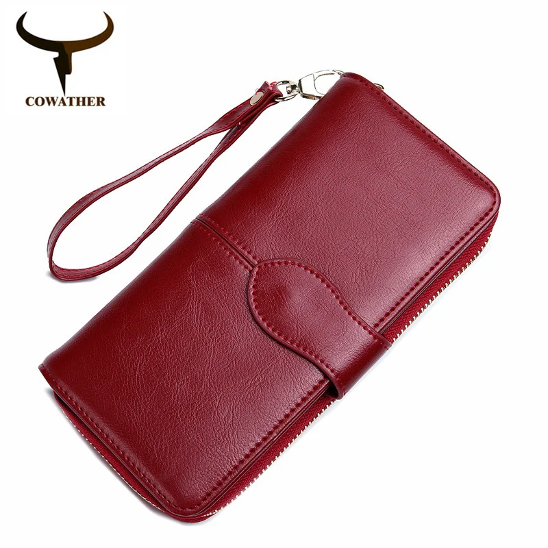 Кошелек COWATHER Женский из натуральной коровьей кожи 6 цветов P11049|leather for women|brand women