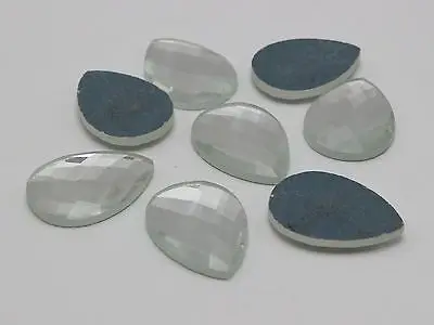 20 прозрачных граненых каплевидных плоских стеклянных кристаллов Стразы