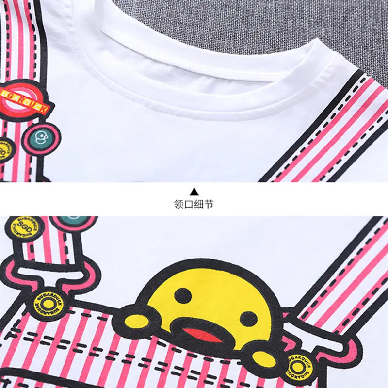 2022 New Fashion Casual Summer Girls T Shirt Dress Cute Kids Cartoon Dresses For Girl Children's Teenage Clothing Students | Детская