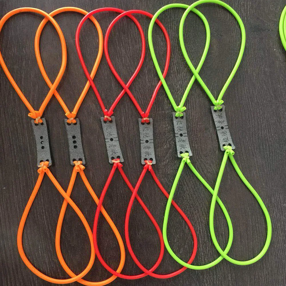 10pieces 1745 Slingshot rubber band use for hunting and shooting our door sports Natual catapult rubber  red black green purple