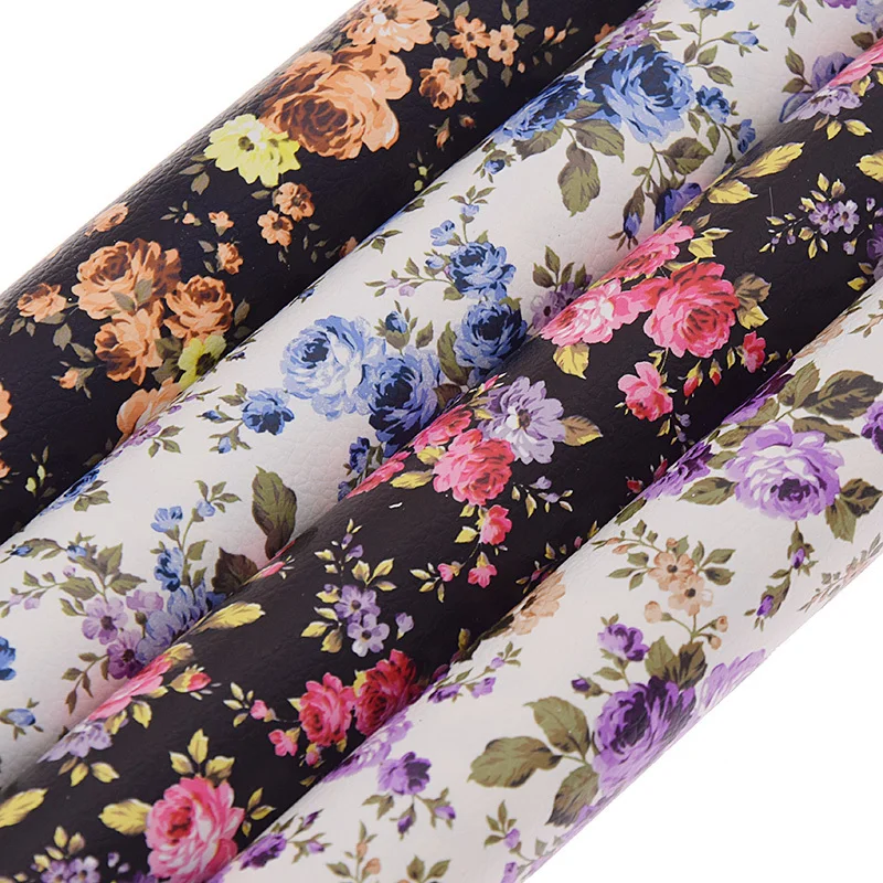 2019 Мини-розовый цветок Синтетическая кожа ткань личи ПВХ для волос материалы