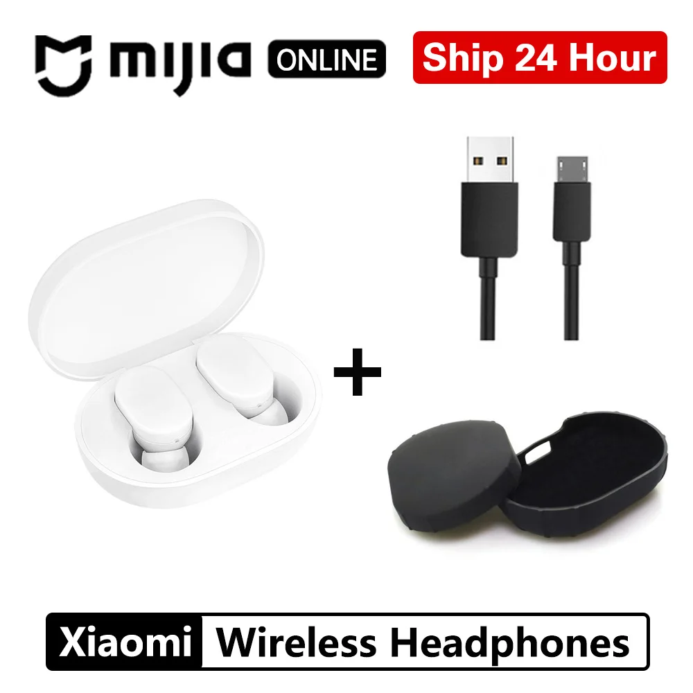 Xiaomi Airdots беспроводные Bluetooth наушники-вкладыши Молодежная версия стерео Бас BT 5,0 с микрофоном умный контроль AI зарядная док-станция - Цвет: Цвет: желтый