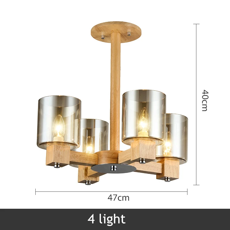 4 light TRAZOS Миссия деревянная люстра для гостиной трава абажур Люстра Освещение Люстры Para Spanin Sala De Jantar лампа - Цвет абажура: 4 light