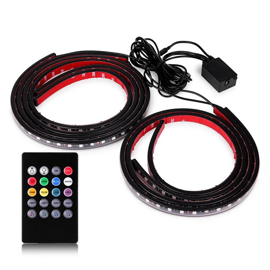 Гибкий RGB Автомобильный светодиодный светильник атмосферная ножная лампа бампер