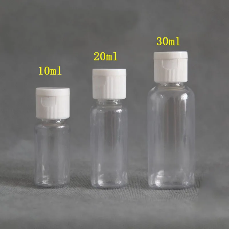 Пластиковые флаконы для лосьона с откидной крышкой 100 шт. 5 мл 10 20 30