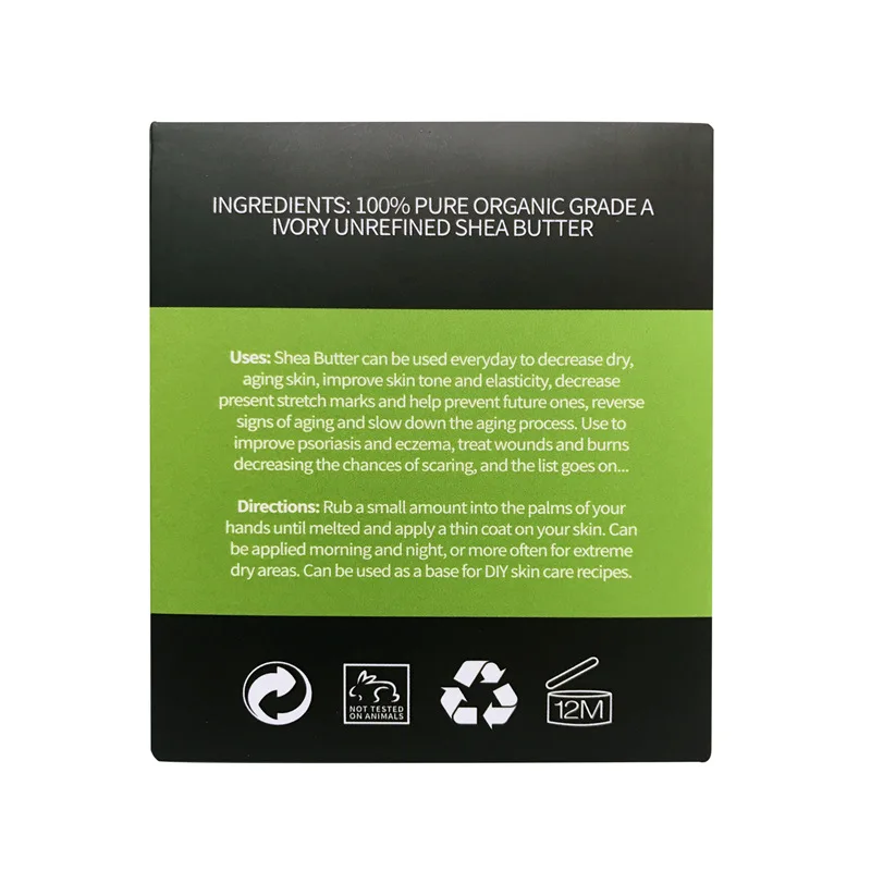 Natural Shea Butter Oil Cream 100% Organic Unrefined Lvory Moisturizing For Hair Dry Skin Sunscreen 250g Repairing Care | Красота и