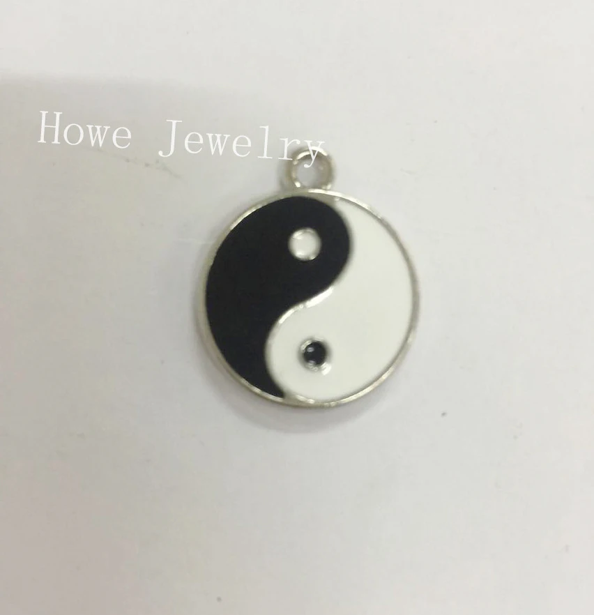 25 шт. белая эмалевая подвеска Yinyang|diy jewelry findings|jewelry findingsnecklace diy |