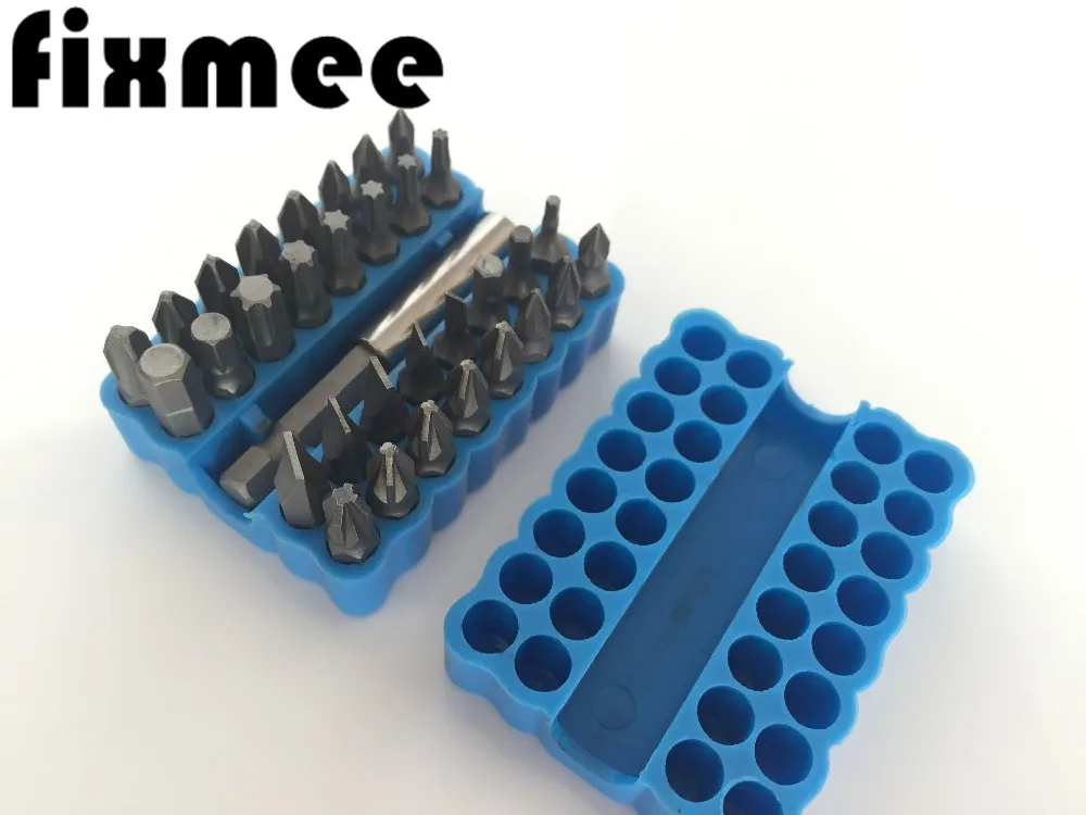 Fixmee 33Pc Security Tamper Proof Torx Screwdriver Bits Set Spanner Star Hex Holder Rod | Инструменты