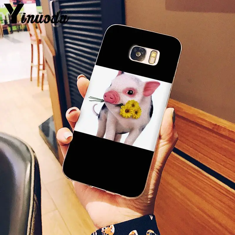 Yinuoda чехол с рисунком поросенка из мультфильма, умный чехол, чехол для телефона, для samsung S5, S6, S6 edge, S7 edge, S8 Plus, S9 Plus, чехол