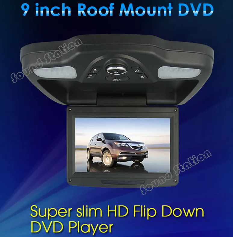 9 дюймовый автомобильный мобильный Автомобильный откидной DVD монитор потолочный