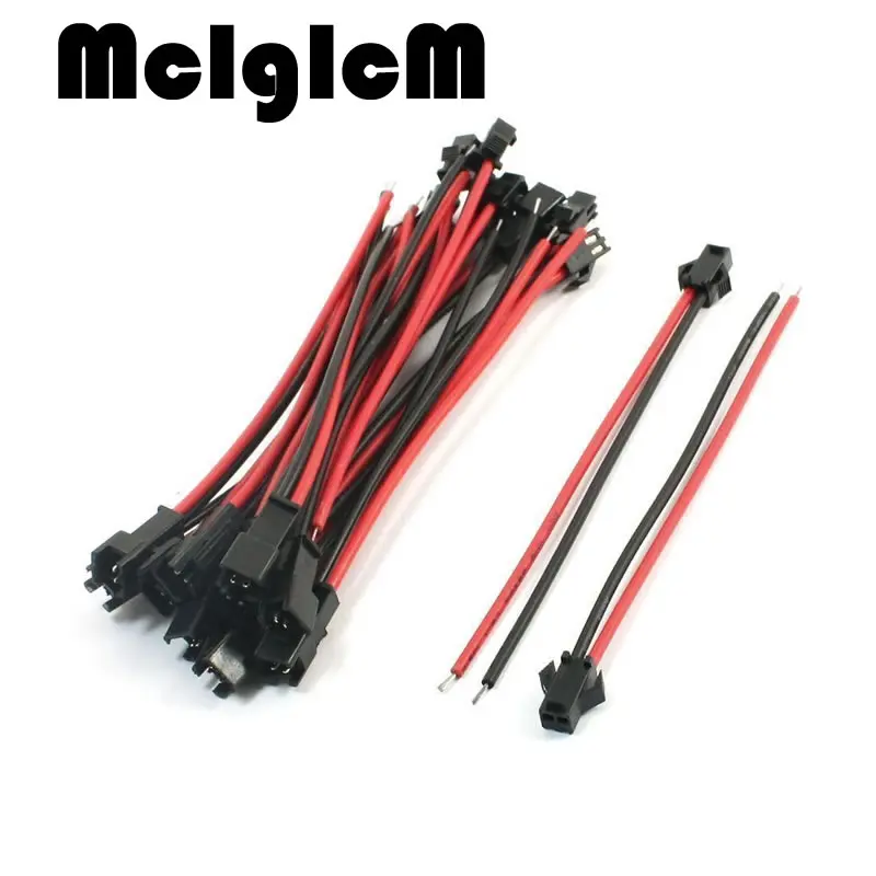 10 комплектов JST SM переходник для кабеля 2-контактный штекер-гнездо 15 см