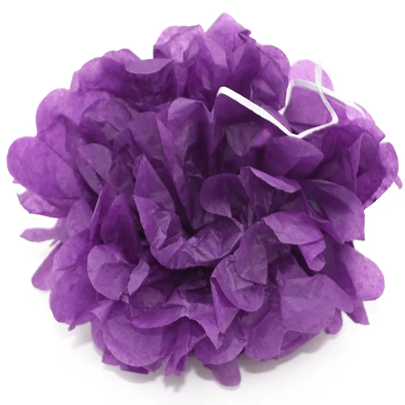 purple 6 дюймов, 5 шт., бумажные цветы, шар, бумага, помпоны, фонарь, для свадьбы, для домашней вечеринки на день рождения, детский душ, украшение автомобиля - Цвет: purple
