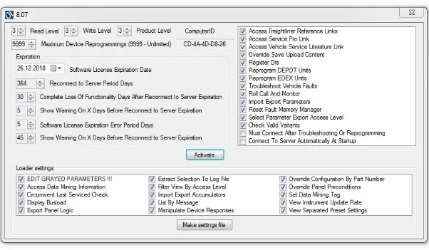 Детройт дизельное диагностическое соединение 8 07 DDDL 07-инженерный уровень 3 с