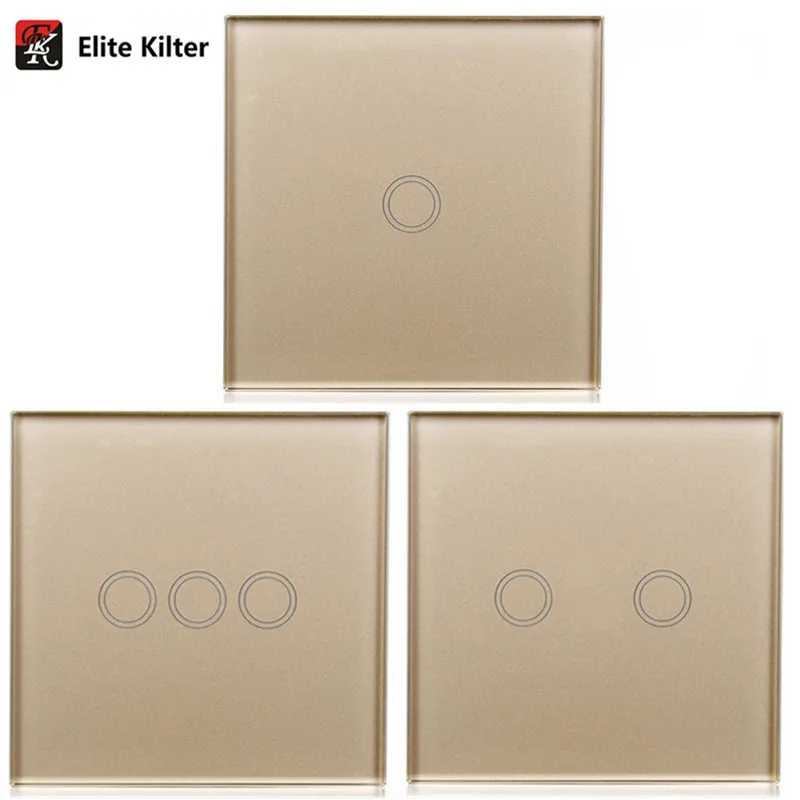 Сенсорный настенный выключатель света светодиодный индикатор стандарт ЕС smart touch