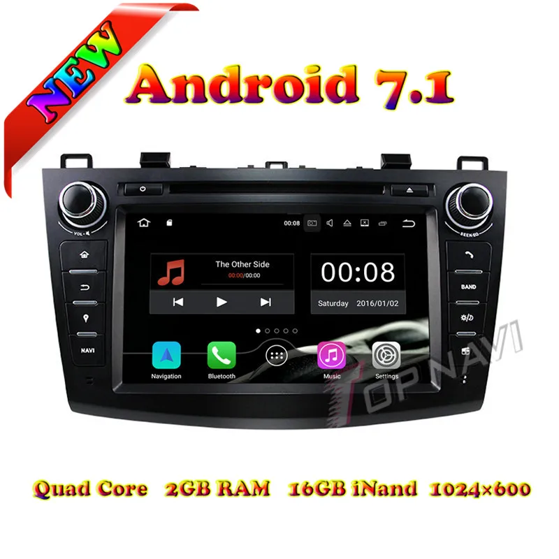 

Topnavi 8" Quad Core Android 7.1 Car DVD Multimedia Player for Mazda 3 2010 2011 2012 2013 Radio Stereo GPS Navigation 2G+16GB