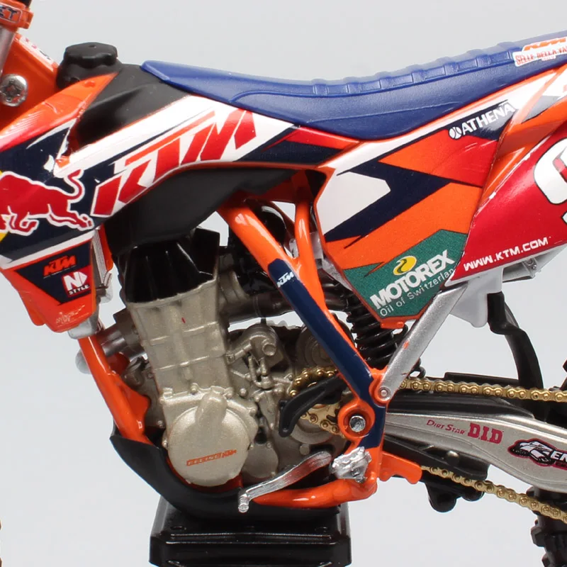 1:12 Масштаб KTM 450 SXF Красный № 94 Кен Роксен Мотокросс быка Байк транспортных средств Реплика мотоцикл литья под давлением модели игрушки