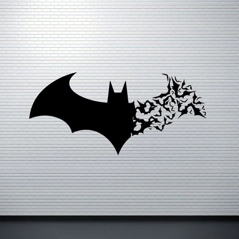 Креативный герой Бэтмен Графический съемный милый стикер на стену DIY виниловая
