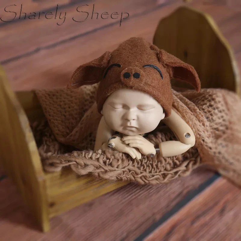 Реквизит для фотосъемки новорожденных с героями мультфильмов на тему свинок