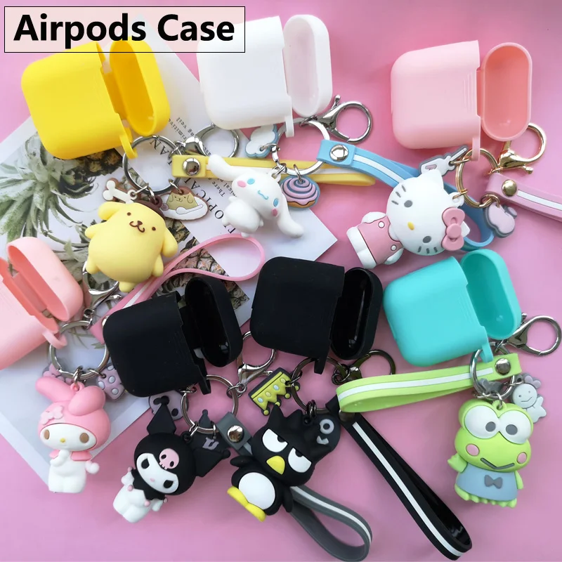Силиконовый чехол для Apple Airpods милый мультфильм Хелло Китти Мелодия Кролик Собака