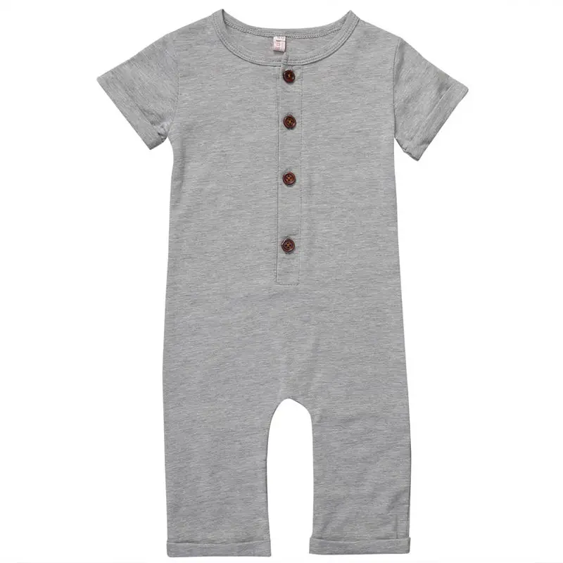 Infant Newborn Toddler Baby Boy Girl Cute Summer Spring Short Sleeve Romper Playsuit Casual Lovely Cotton Solid Color Sunsuit | Детская