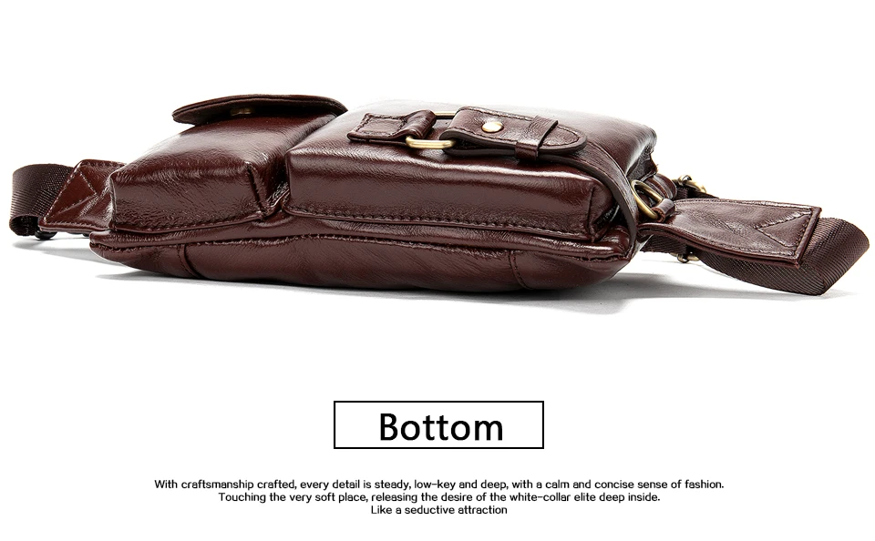 MVA Casual Men Waist Pack Genuine Leather Men`s Chest Bag Men Leather Messenger Bag Cow Leather Coin Purse Bags