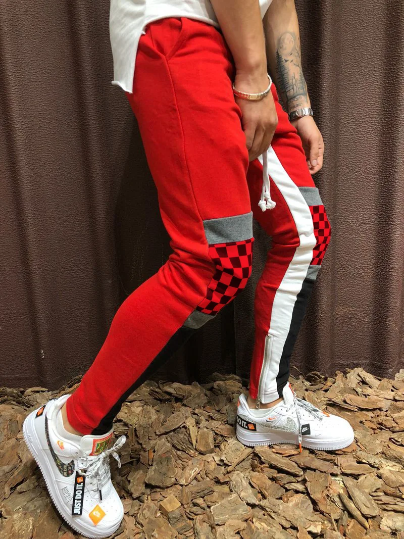 Мужские повседневные уличные спортивные штаны черно белые модные в стиле хип хоп