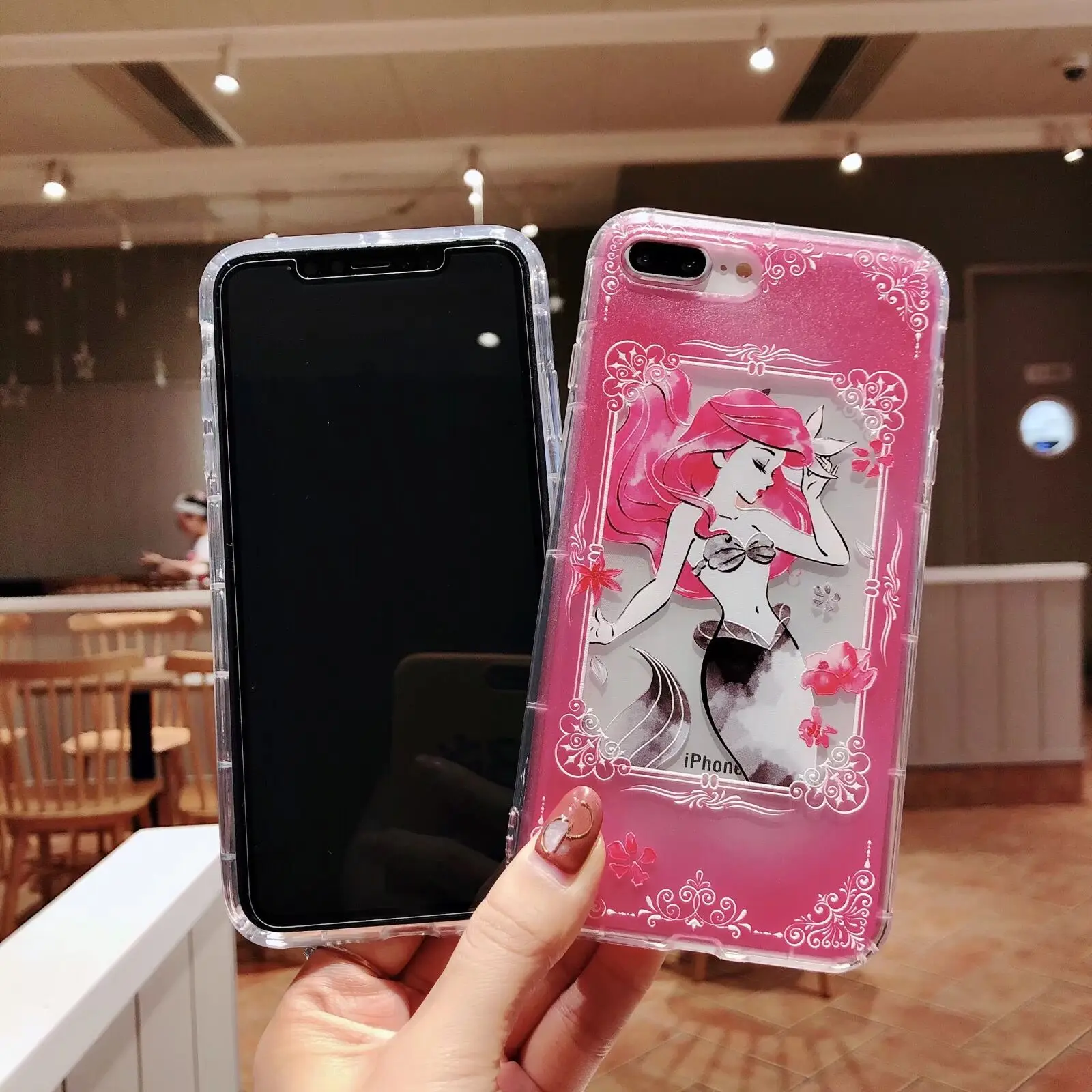 Мягкий силиконовый чехол для iphone Xs MAX Xr X 6 6splus 8 7 plus телефона Белоснежка Русалочка |